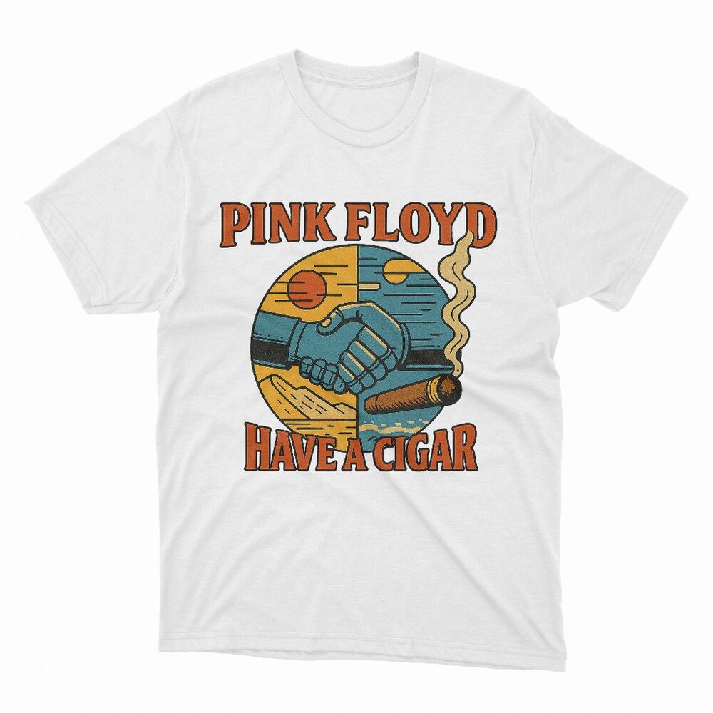 (NEW) Pink Floyd Have A Cigar White T-Shirt